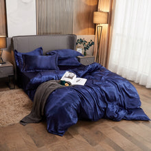 Load image into Gallery viewer, Satin Bedding Set - Navy