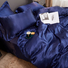 Load image into Gallery viewer, Satin Bedding Set - Navy