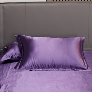 Satin Bedding Set - Dusty Purple