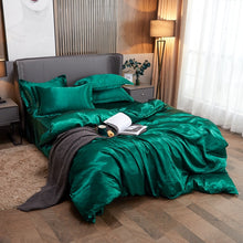 Load image into Gallery viewer, Satin Bedding Set - Royal Green