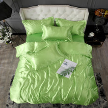 Load image into Gallery viewer, Satin Bedding Set - Lime Green
