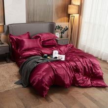 Load image into Gallery viewer, Satin Bedding Set - Burgundy