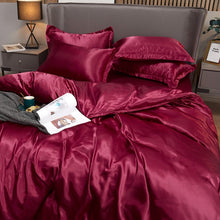 Load image into Gallery viewer, Satin Bedding Set - Burgundy