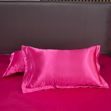 Load image into Gallery viewer, Satin Bedding Set - Hot Pink
