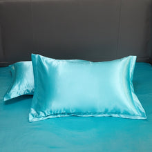 Load image into Gallery viewer, Satin Bedding Set - Aqua Blue