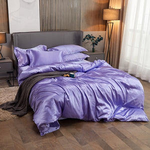 Satin Bedding Set - Lilac