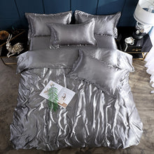 Load image into Gallery viewer, Satin Bedding Set - Silver