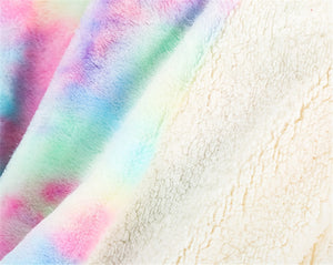 Plush Rainbow Unicorn Blanket