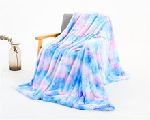 Load image into Gallery viewer, Plush Rainbow Unicorn Blanket