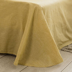 Luxury 100% Cotton Chenille 4 Pcs Bedding Set - Yellow