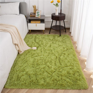 Fluffy Large Area Rug - Green