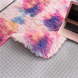 Fluffy Large Area Rug - Colorful