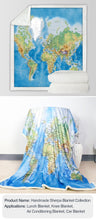 Load image into Gallery viewer, World Map Throw Blanket