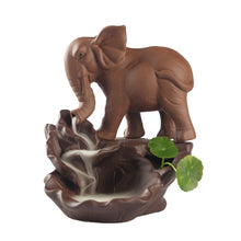 Load image into Gallery viewer, Elephant Backflow Incense Burner With 10Pcs Incense Cones