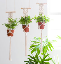 Load image into Gallery viewer, Macrame Plant Triple Hanging
