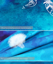 Load image into Gallery viewer, Mandala Quilt Cover Set - Blue Dreamcatcher
