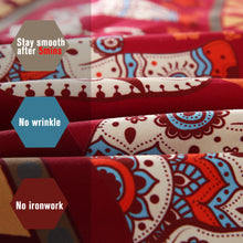 Load image into Gallery viewer, Mandala Quilt Cover Set - Red Mandala Elephant