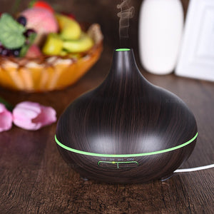 Wood colour Ultrasonic Humidifier With 7 Color Lights