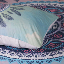 Load image into Gallery viewer, Mandala Quilt Cover Set - Pink Mandala Feathers