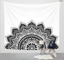 Load image into Gallery viewer, Yin Yang Printed Lotus Mandala Tapestry - Various Styles