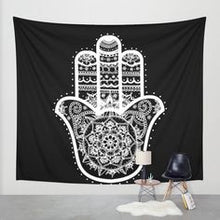 Load image into Gallery viewer, Yin Yang Printed Lotus Mandala Tapestry - Various Styles