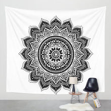 Load image into Gallery viewer, Yin Yang Printed Lotus Mandala Tapestry - Various Styles
