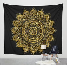 Load image into Gallery viewer, Yin Yang Printed Lotus Mandala Tapestry - Various Styles