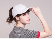 Load image into Gallery viewer, Solid Cotton Ponytail Cap