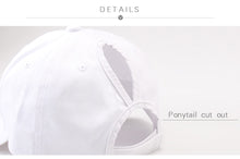 Load image into Gallery viewer, Solid Cotton Ponytail Cap