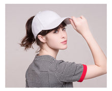 Load image into Gallery viewer, Solid Cotton Ponytail Cap
