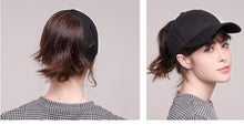 Load image into Gallery viewer, Solid Cotton Ponytail Cap