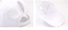Load image into Gallery viewer, Solid Cotton Ponytail Cap