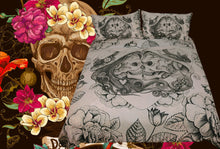 Load image into Gallery viewer, Sugar Love Skull Bedding Set
