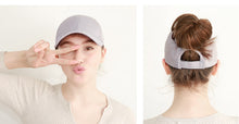 Load image into Gallery viewer, Solid Cotton Ponytail Cap