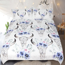 Load image into Gallery viewer, Mandala Quilt Cover Set - Tribal Skull