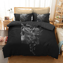 Load image into Gallery viewer, Butterfly Skull Bedding Set