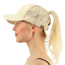 Load image into Gallery viewer, Ponytail Messy Bun Cap