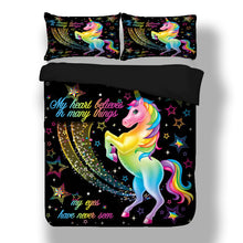 Load image into Gallery viewer, Rainbow Unicorn Bedding Set