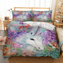 Load image into Gallery viewer, Paint Unicorn Bedding Set