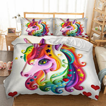 Load image into Gallery viewer, Melt my Heart Unicorn Bedding Set