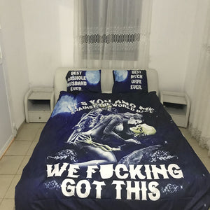 It's you and Me Skull Bedding Set