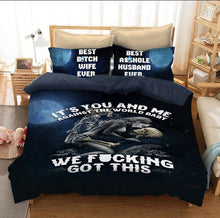 Load image into Gallery viewer, It&#39;s you and Me Skull Bedding Set