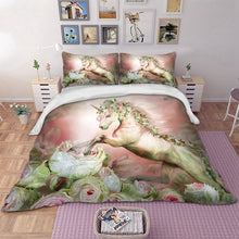 Load image into Gallery viewer, Roses Unicorn Bedding set