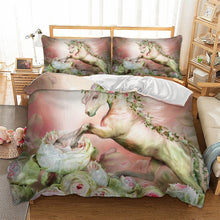 Load image into Gallery viewer, Roses Unicorn Bedding set