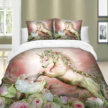 Load image into Gallery viewer, Roses Unicorn Bedding set