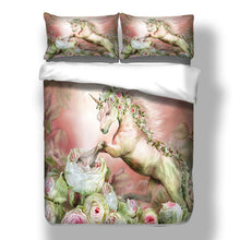Load image into Gallery viewer, Roses Unicorn Bedding set