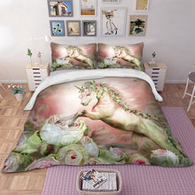 Load image into Gallery viewer, Roses Unicorn Bedding set
