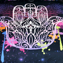 Load image into Gallery viewer, Mandala Quilt Cover Set - Hamsa Hand