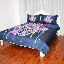 Load image into Gallery viewer, Mandala Quilt Cover Set - Hamsa Hand