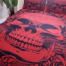 Load image into Gallery viewer, Red Skull Bedding Set
